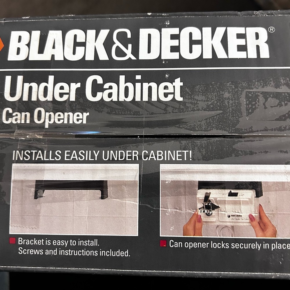 Black & Decker White Under Cabinet Can Opener Open Box Never Used No paperwork - Picture 5 of 8